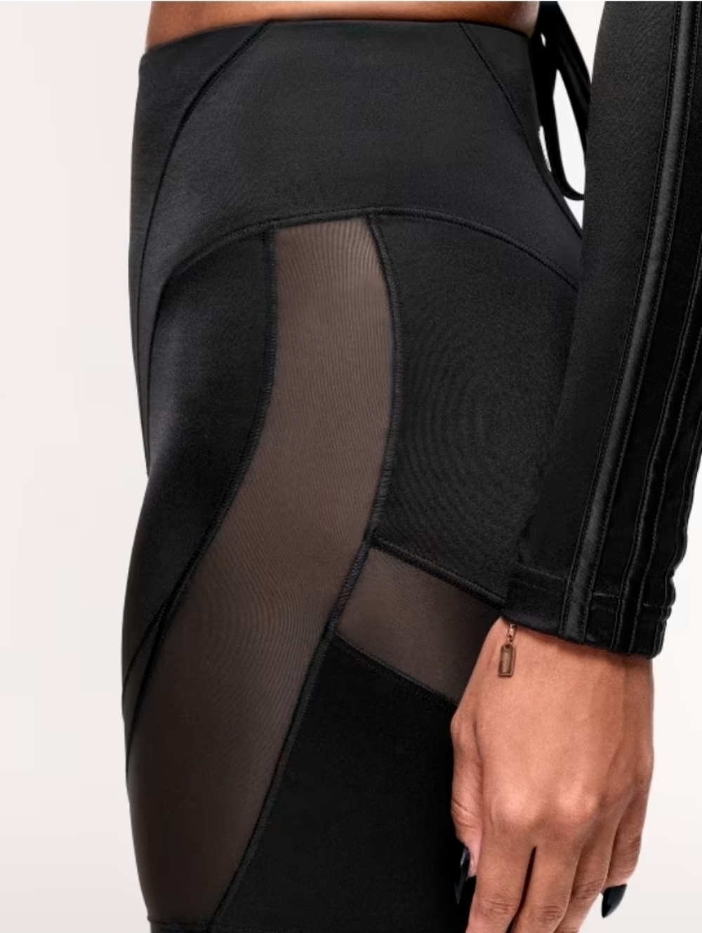 IVY PARK Black High-Waist Mesh-Panel Bike Shorts Sz Small - Picture 5 of 10